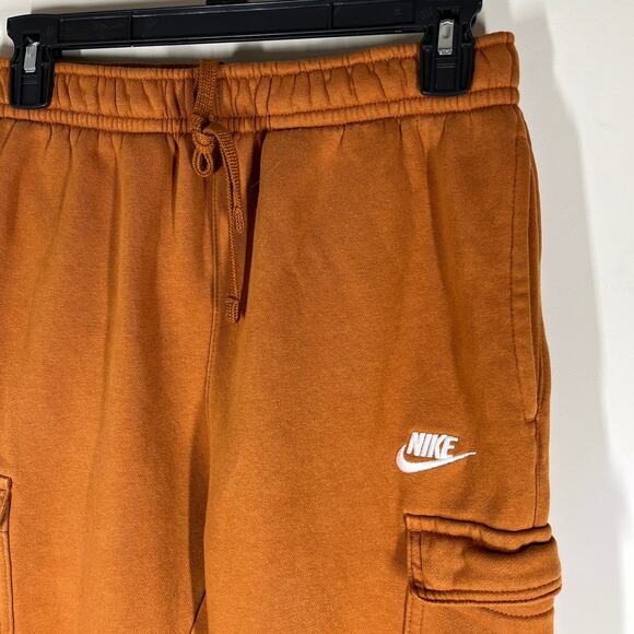 Nike Jogger Pants Mens Small Sportswear Club Fleece Cargo Burnt Sienna Color - Picture 3 of 12
